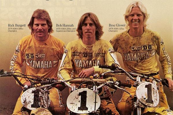 Rick Burgett, Bob Hannah and Broc Glover in 1978 