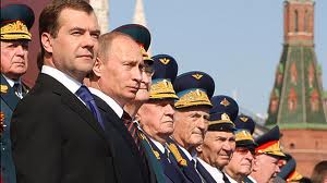 Russian President Medvedev and Putin
