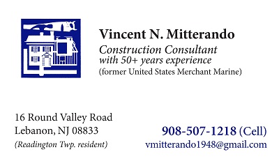 Vincent Mitterando--Construction Consultant in Readington twp.