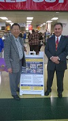 Rein and Chen at a Rotary Club breakfast fundraiser at Hunterdon Central High School on 11/01/14